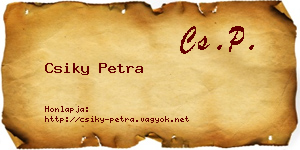 Csiky Petra névjegykártya